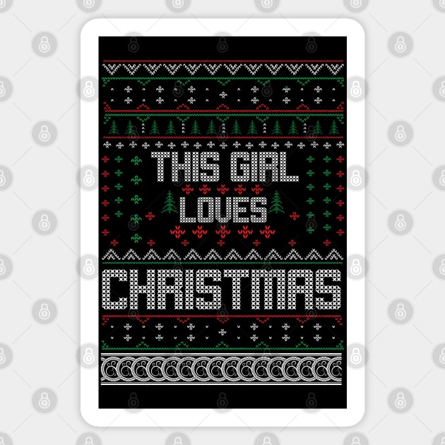 This Girl Loves Christmas Magnet by MZeeDesigns